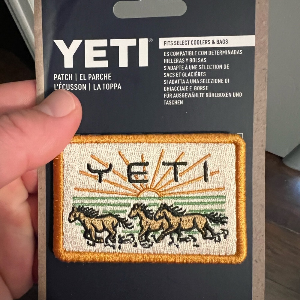 Yeti Embroidered Patch With Horses - image 1